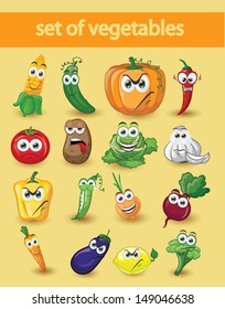 Cartoon vegetables 