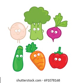 cartoon vegetables