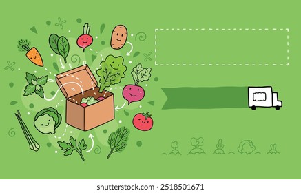 Cartoon vegetables depicted in a bright and playful style. Healthy food including carrots, tomatoes, broccoli, and other veggies, perfect for kids' projects, illustrations, and nutrition posters.