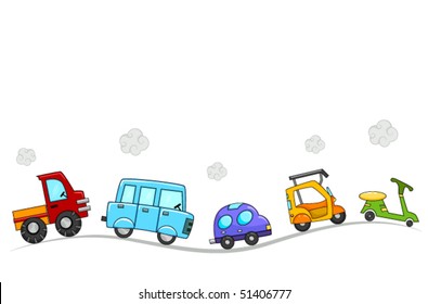Cartoon Vehicles - Vector