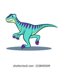 
cartoon velociraptor illustration for banner