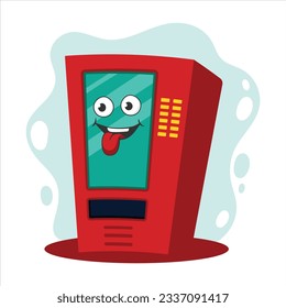 Cartoon Vending machine vector design