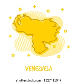 Cartoon Venezuela Map