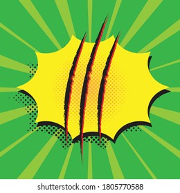 Cartoon versus halftone banner. vector illustration