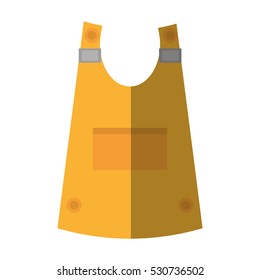 cartoon vest uniform worker protective shadow vector illustration eps 10