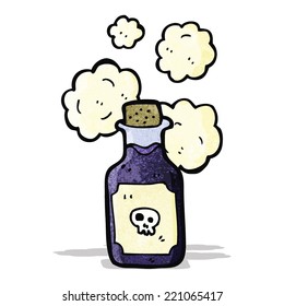 vial de veneno de dibujos animados