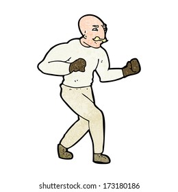boxeador victoriano de caricatura