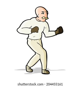 boxeador victoriano de caricatura