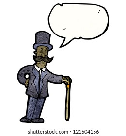 cartoon victorian man