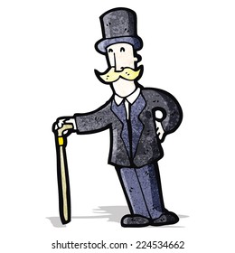 hombre victoriano de caricatura