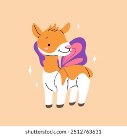 Cartoon vicuna for letter v, mammal with white wool, cute farm llama animal isolated flat vector icon. alpaca, vicugna llama with furry face and ears, long neck and legs. Vicuna animal mountain lama