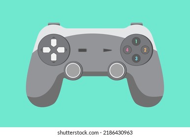 Cartoon Video Game Controller Gaming Joystick Ilustración mínima