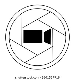 Cartoon Videography Simple Design Icon Digital