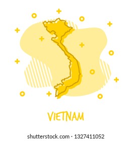 Cartoon Vietnam Map