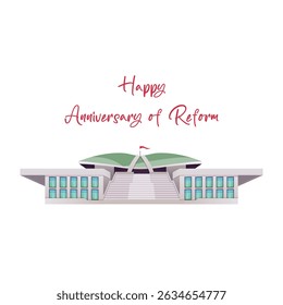Cartoon view of the Indonesian House of Representatives Building