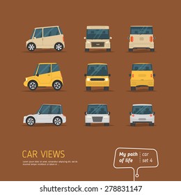 Cartoon views car set