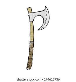 cartoon viking axe