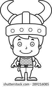 A cartoon Viking boy smiling.
