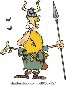 cartoon viking man singing