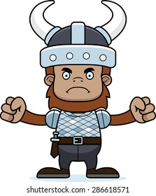 A cartoon Viking sasquatch looking angry.