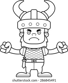 A cartoon Viking sasquatch looking angry.