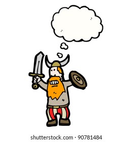 cartoon viking with sword