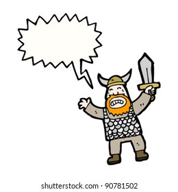 cartoon viking with sword