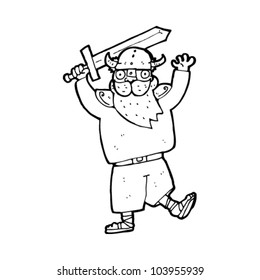 cartoon viking warrior