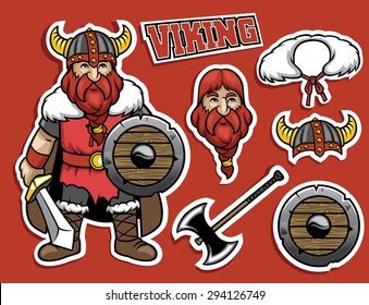 cartoon if viking warrior