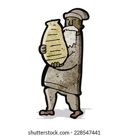cartoon villager carrying pot