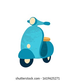 Cartoon vintage scooter, cool stuff. Vector illustration for t-shirt prints, greeting cards, posters, stickers or decor