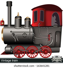  cartoon vintage train