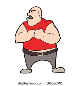 cartoon violent man