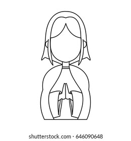 cartoon virgin mary pray spiritual christmas