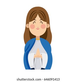 cartoon virgin mary pray spiritual christmas