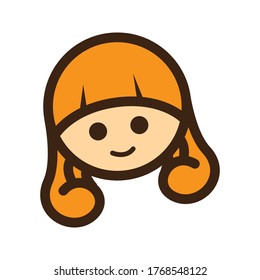 Cartoon Virgo Zodiac Icon Vector
