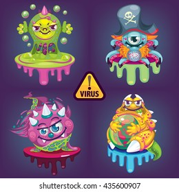 cartoon virus set