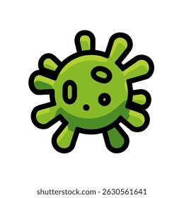 Cartoon virus spreads globally through contact illustration isolated