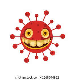 dibujo de ilustraciones vectoriales de virus de caricatura