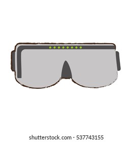 cartoon vr glasses device gadget vector illustration eps 10