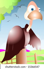 cartoon vulture	
