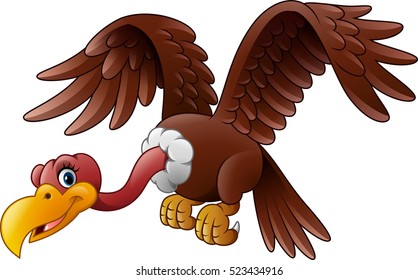 Cartoon Vulture Flying