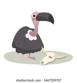 Cartoon vulture vector illustration. Vulture. Vector.