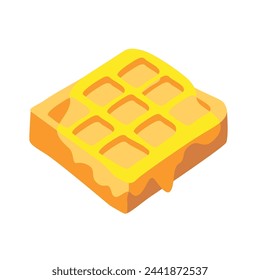 Cartoon Waffeln Vektor-Illustration, isoliert auf weißem Hintergrund