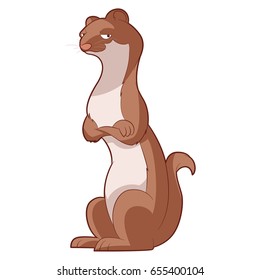 Cartoon waiting Stoat