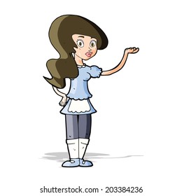 camarera de dibujos animados