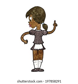 orden de llamada de camarera de dibujos animados