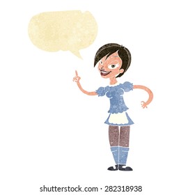 cartoon waitress taking order with speech bubble