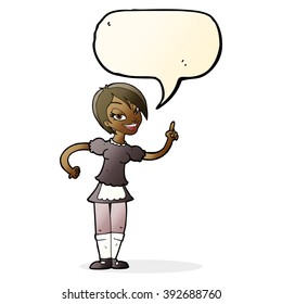 cartoon waitress taking order with speech bubble