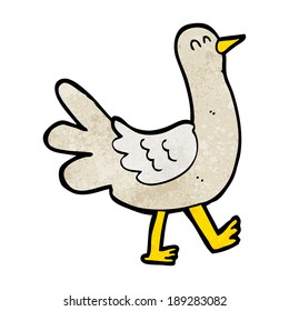cartoon walking bird